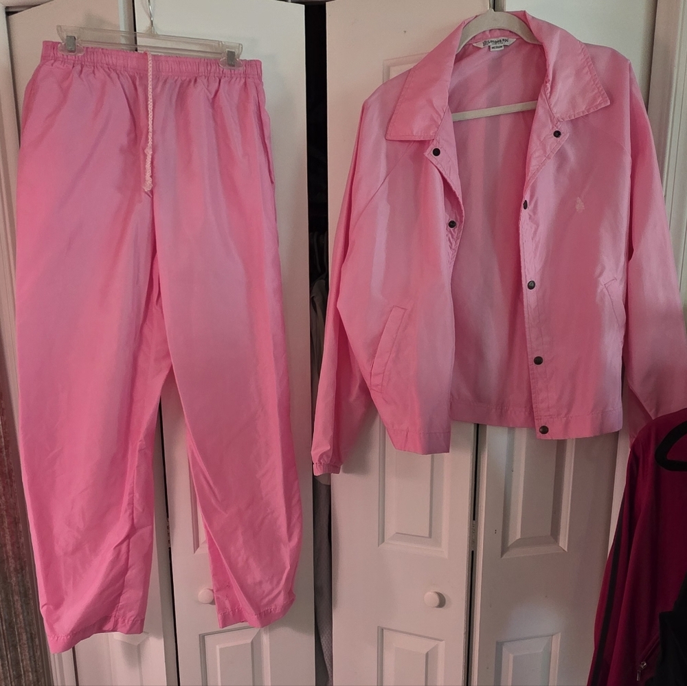 London Fog M Vintage Pink Women's Rain Tracksuit Set